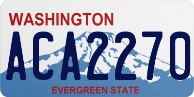 WA license plate ACA2270