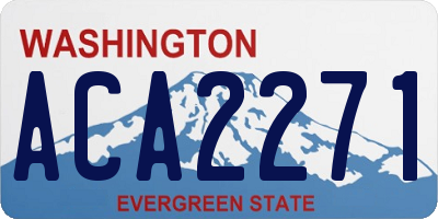 WA license plate ACA2271