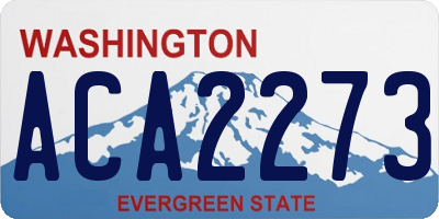 WA license plate ACA2273