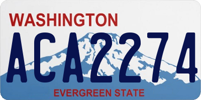 WA license plate ACA2274