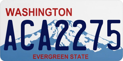 WA license plate ACA2275