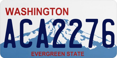 WA license plate ACA2276