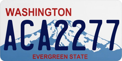 WA license plate ACA2277