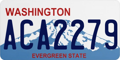 WA license plate ACA2279