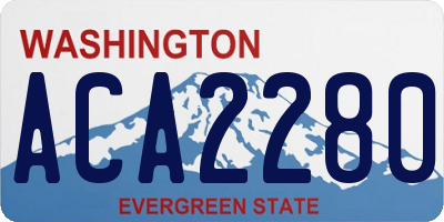 WA license plate ACA2280