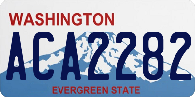 WA license plate ACA2282