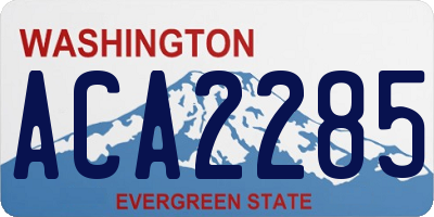WA license plate ACA2285