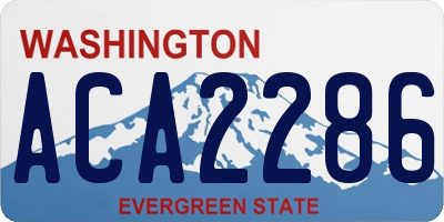 WA license plate ACA2286