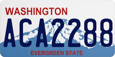 WA license plate ACA2288