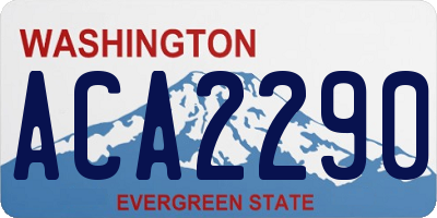 WA license plate ACA2290