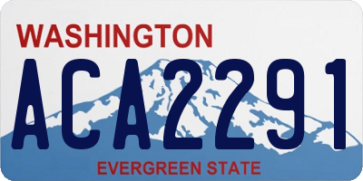 WA license plate ACA2291