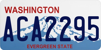 WA license plate ACA2295
