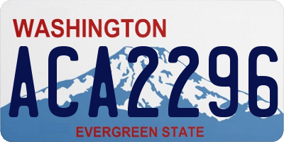 WA license plate ACA2296