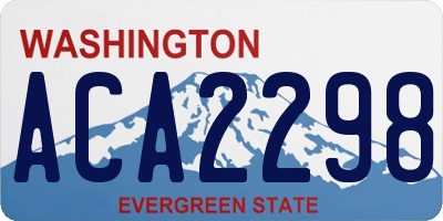 WA license plate ACA2298