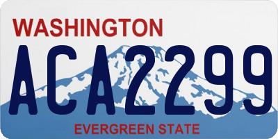 WA license plate ACA2299