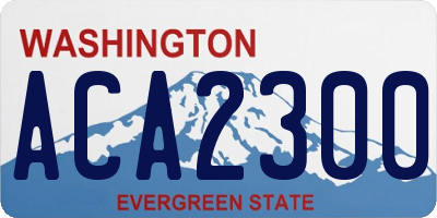 WA license plate ACA2300