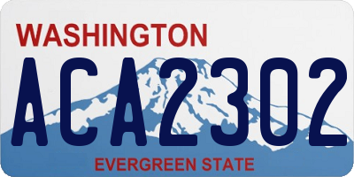 WA license plate ACA2302