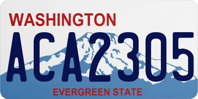WA license plate ACA2305