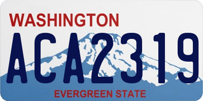 WA license plate ACA2319