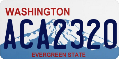 WA license plate ACA2320