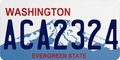 WA license plate ACA2324