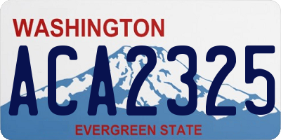 WA license plate ACA2325