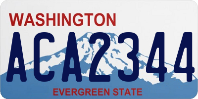 WA license plate ACA2344