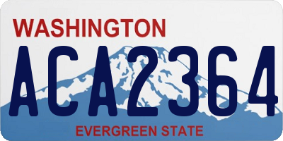 WA license plate ACA2364