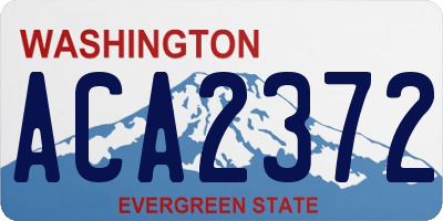 WA license plate ACA2372