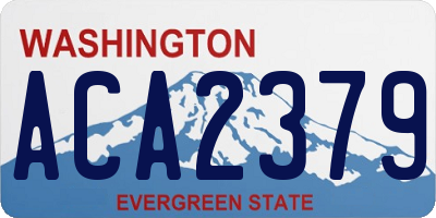 WA license plate ACA2379