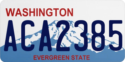 WA license plate ACA2385