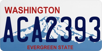 WA license plate ACA2393
