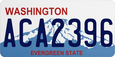 WA license plate ACA2396