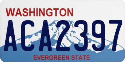 WA license plate ACA2397