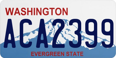 WA license plate ACA2399