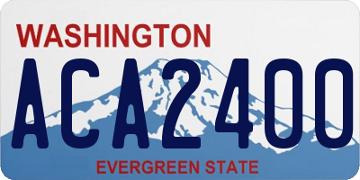 WA license plate ACA2400