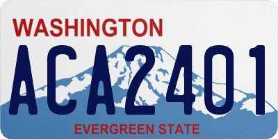 WA license plate ACA2401