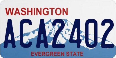 WA license plate ACA2402