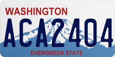 WA license plate ACA2404
