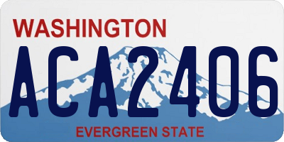 WA license plate ACA2406