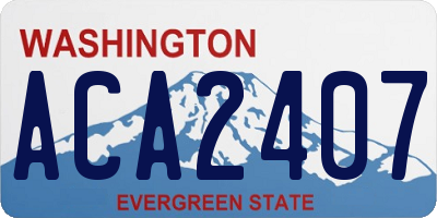 WA license plate ACA2407