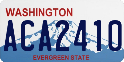 WA license plate ACA2410