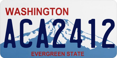 WA license plate ACA2412