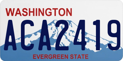 WA license plate ACA2419