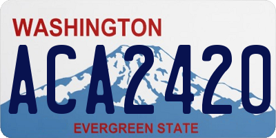 WA license plate ACA2420