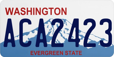 WA license plate ACA2423