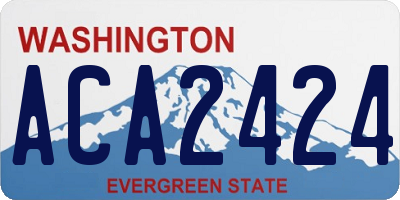 WA license plate ACA2424