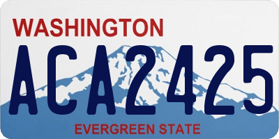WA license plate ACA2425
