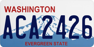 WA license plate ACA2426