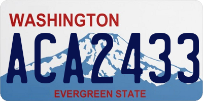 WA license plate ACA2433